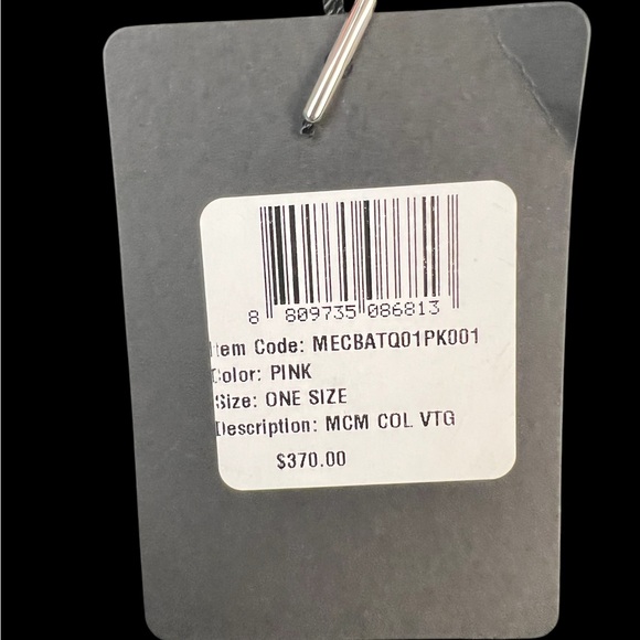 MCM NWT Pink & White Adjustable Cap Hat (A286) - Picture 6 of 8